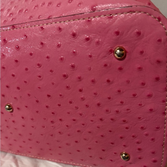 Dooney & Bourke Pink Ostrich-Embossed Tote - Picture 14 of 15